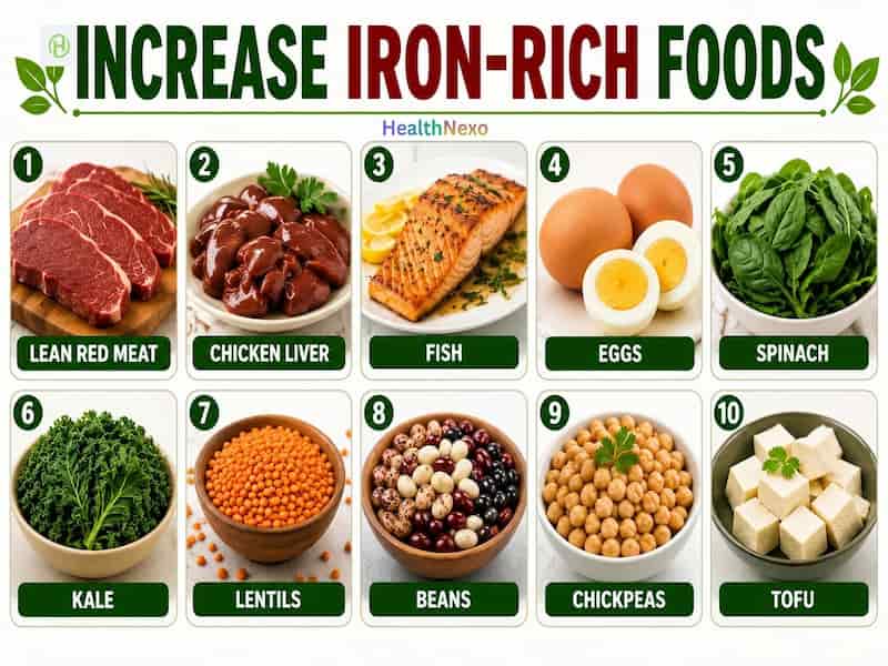 Increase Iron-Rich Foods