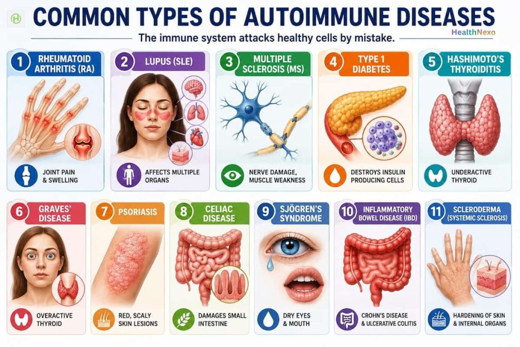 Common types of autoimmune diseases