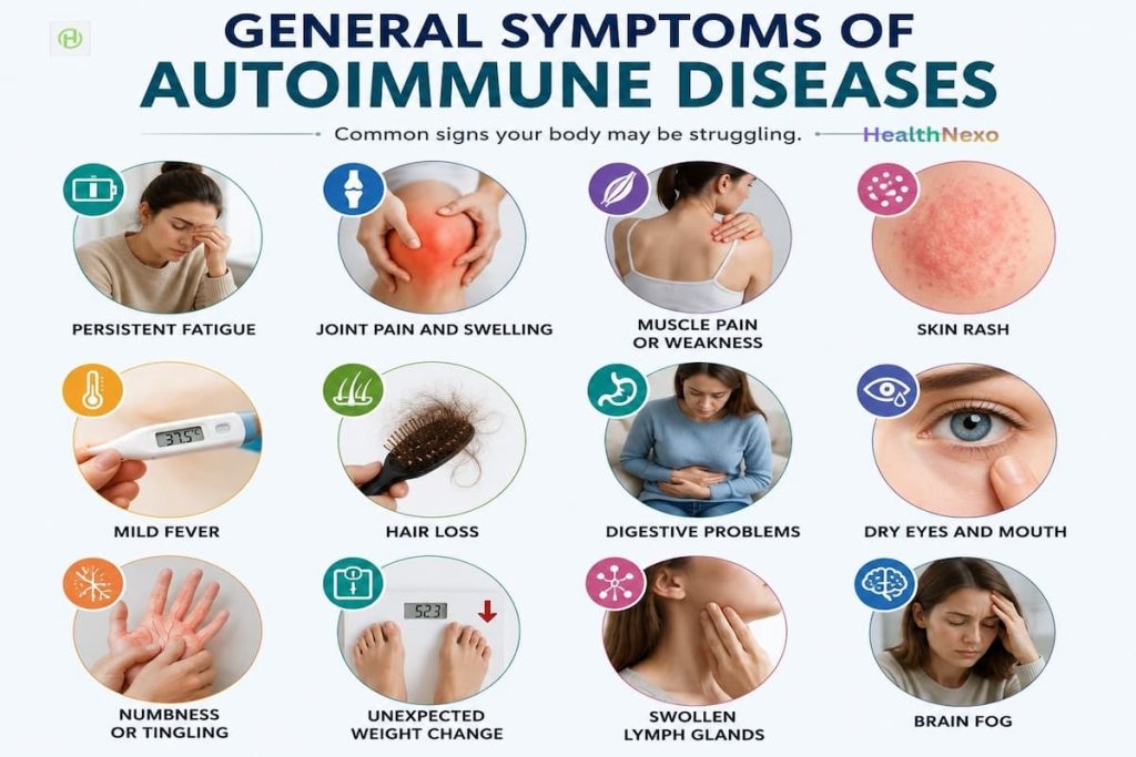 General symptoms of autoimmune diseases