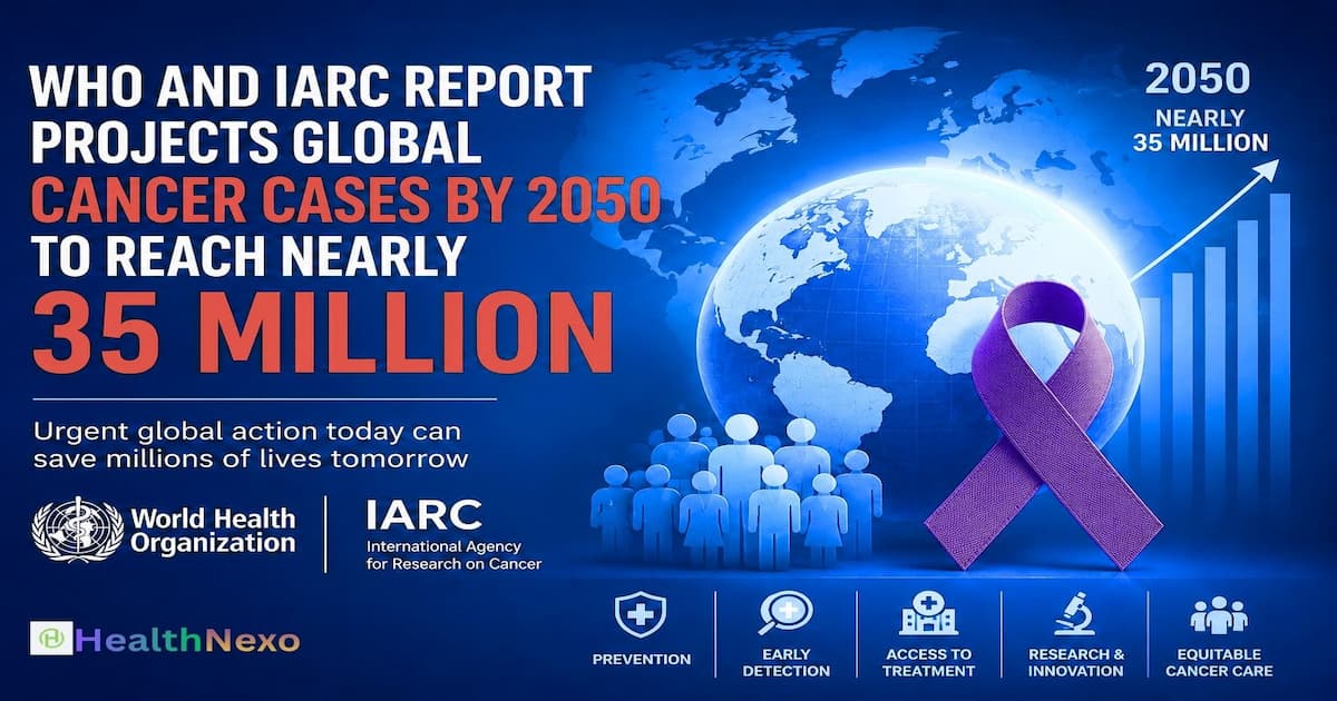 WHO and IARC Project Global Cancer Cases by 2050 to Reach Nearly 35 Million Global Cancer Cases by 2050