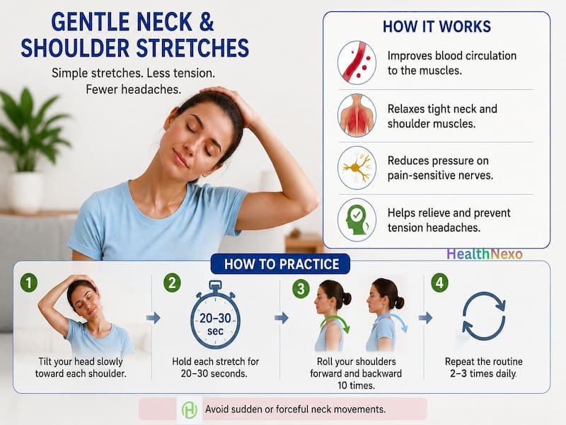 Try Gentle Neck and Shoulder Stretches
