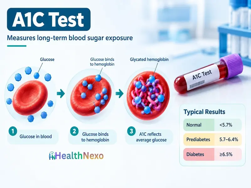 A1C test measuring long-term blood sugar exposure