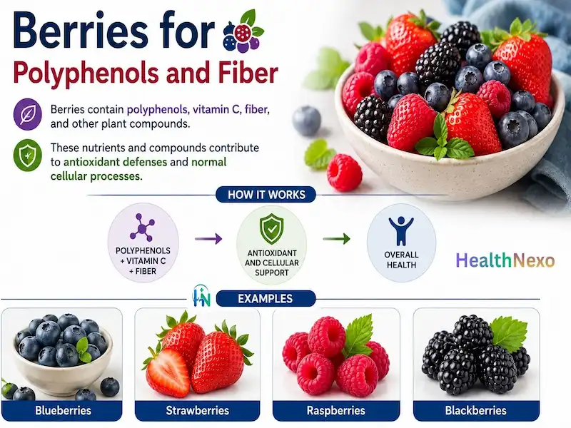 Berries for Polyphenols and Fiber