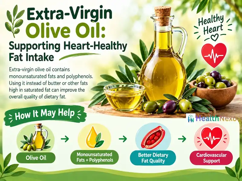 Extra-Virgin Olive Oil for Supporting Heart-Healthy Fat Intake