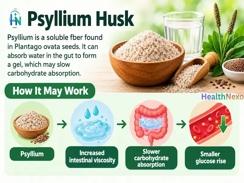Psyllium Husk for slower carbohydrate absorption