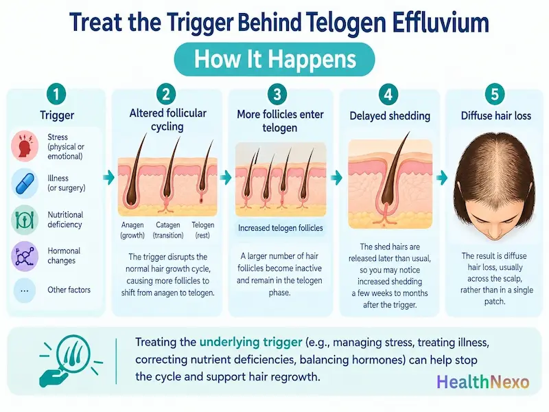 Treat the Trigger Behind Telogen Effluvium